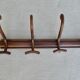 Wooden wall coat rack with 6 double hooks, bistro