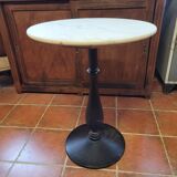 Bistro table base cast iron marble top