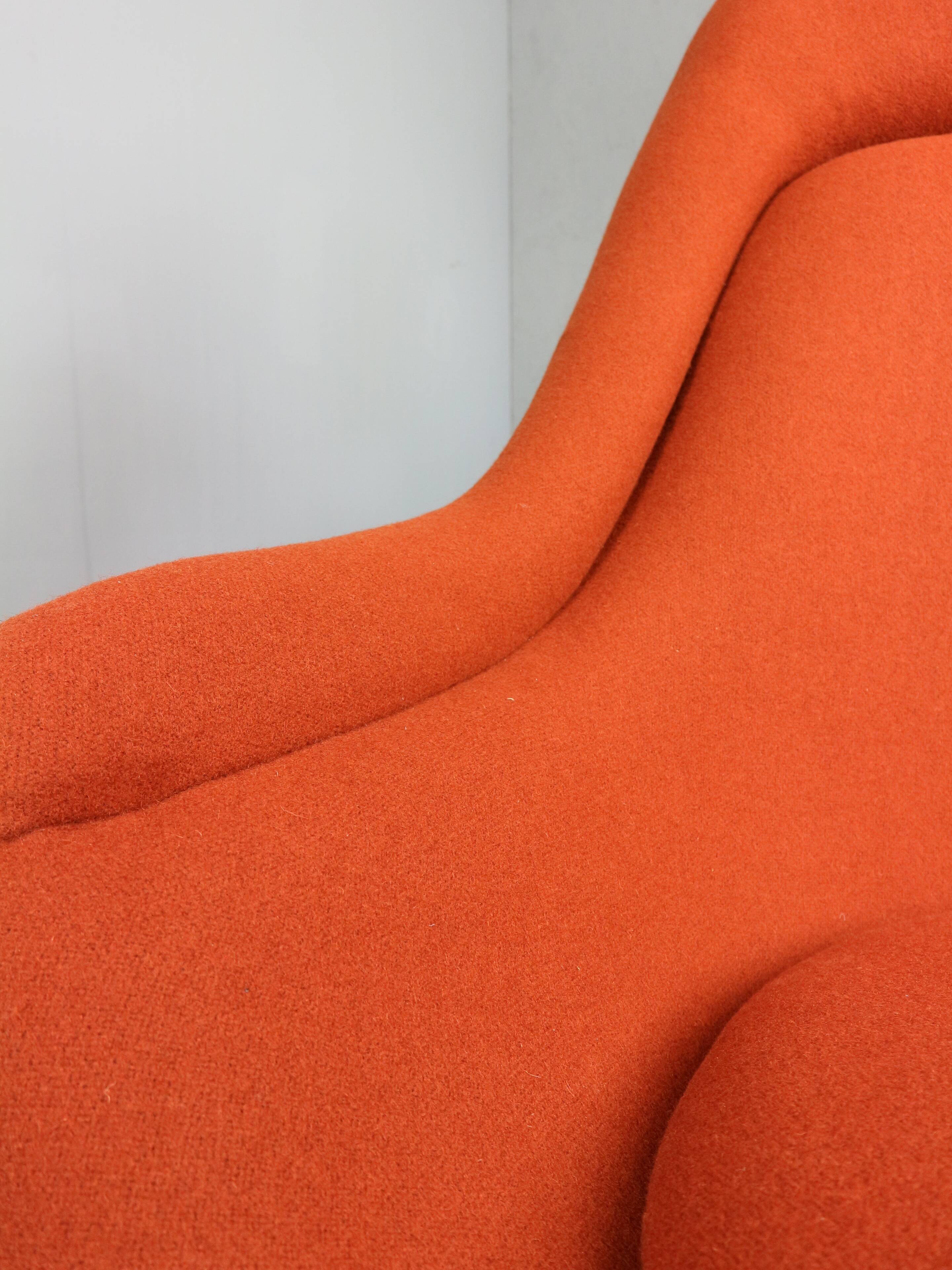 Early bronze lounge chair by Warren Platner for Knoll 1960s in rust red