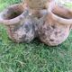 Pot de fleurs multiple en terre cuite, terracotta 1960