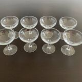 8 champagne glasses