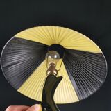 Bedside lamp vintage ceramic black and yellow