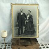 Antique, Great old photography, bourgeois couple, early twentieth, France