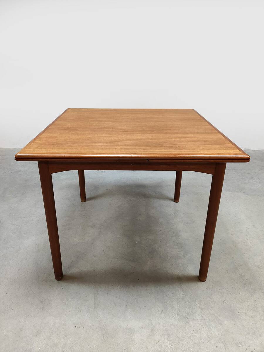Vintage Danish Square Extendable Teak Dining Table