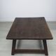 Brutalist vintage oak coffee table 1950 rustic artisanal