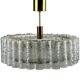 60s 70s chandelier ceiling lamp Doria Leuchten Germany Ice glass design