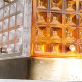 Vintage brass and glass suspension