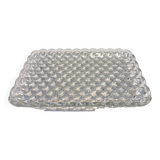 Pressed glass service plate with diamond points, 1950s