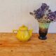 Vintage yellow ceramic coffee pot