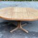 Authentic Scandinavian dining table BAUMANN stripped in teak 1960