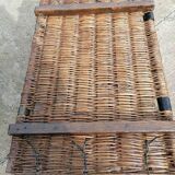Large wicker rattan trunk 1900