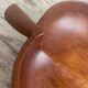 Fruit bowl, apple-shaped salad bowl in teak
