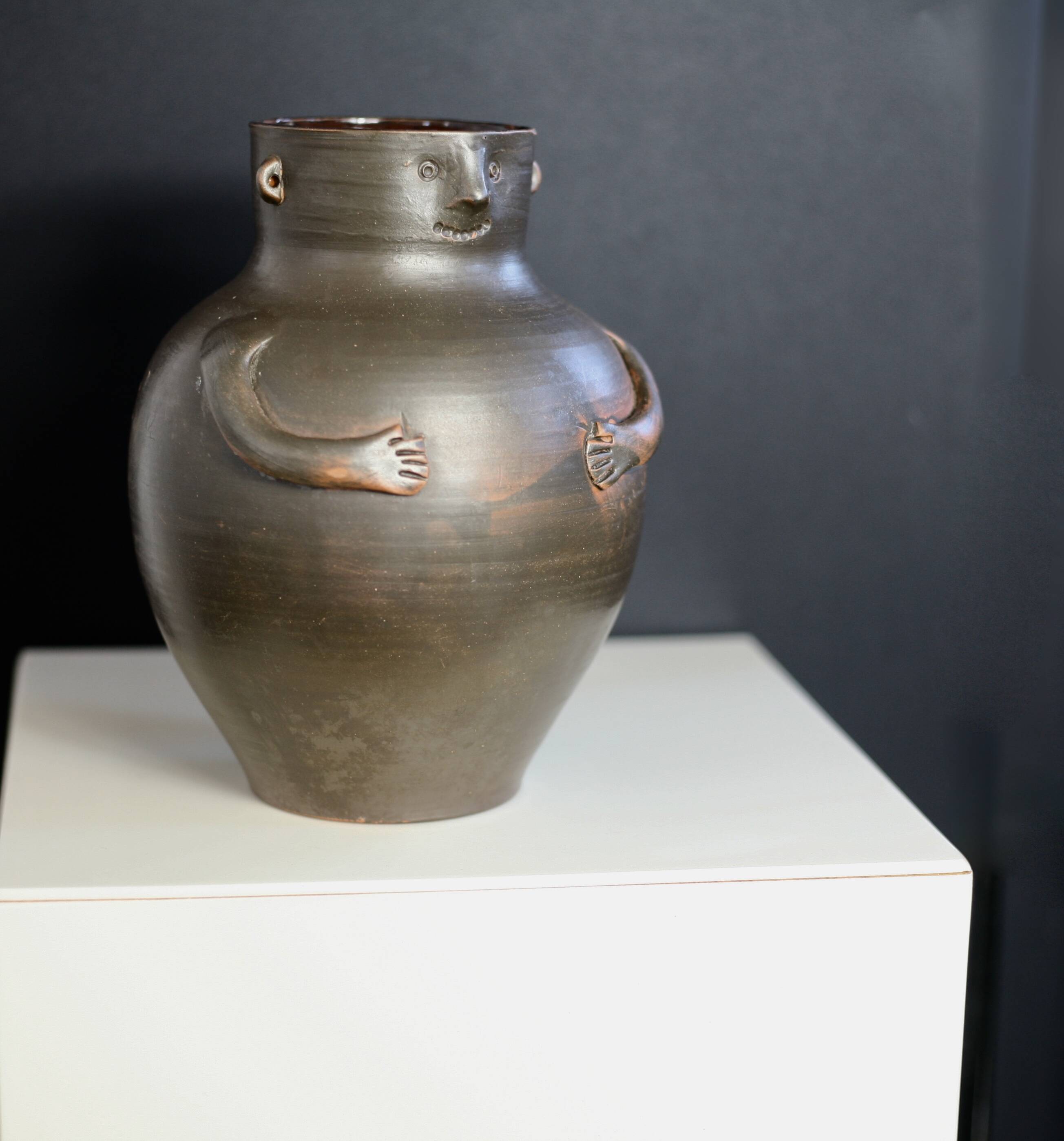 Anthropomorphic ceramic vase. 1970s