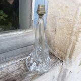 Lamp base in crystal by designer Joseph Bleichner, Saint Louis Crystal.