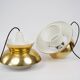 Paire de 2 suspensions vintage Doo Woo danoises par Henning Klok. Louis Poulsen, 1950.