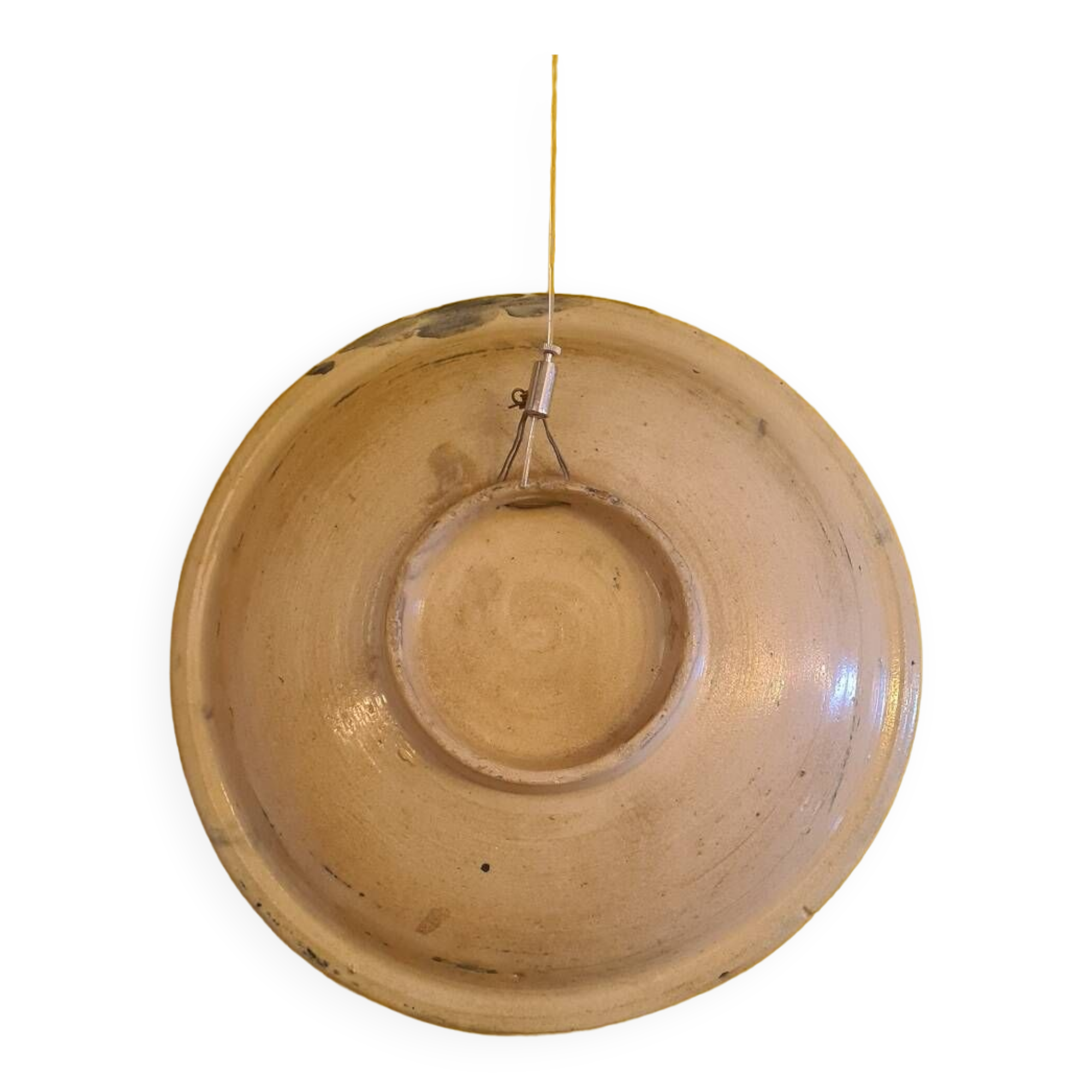 Large Moroccan Ceramic Bowl with Blue hand-painted motif, from the 1950s/60s