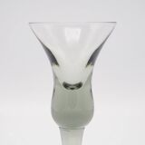 Decanter and Cordial Glasses in Grey Smoked Glass from Holmegaard Denmark, 1950s, Set of 7
