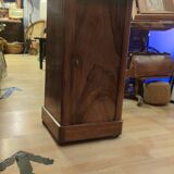Rolling bedside 4 faces in walnut period Restoration