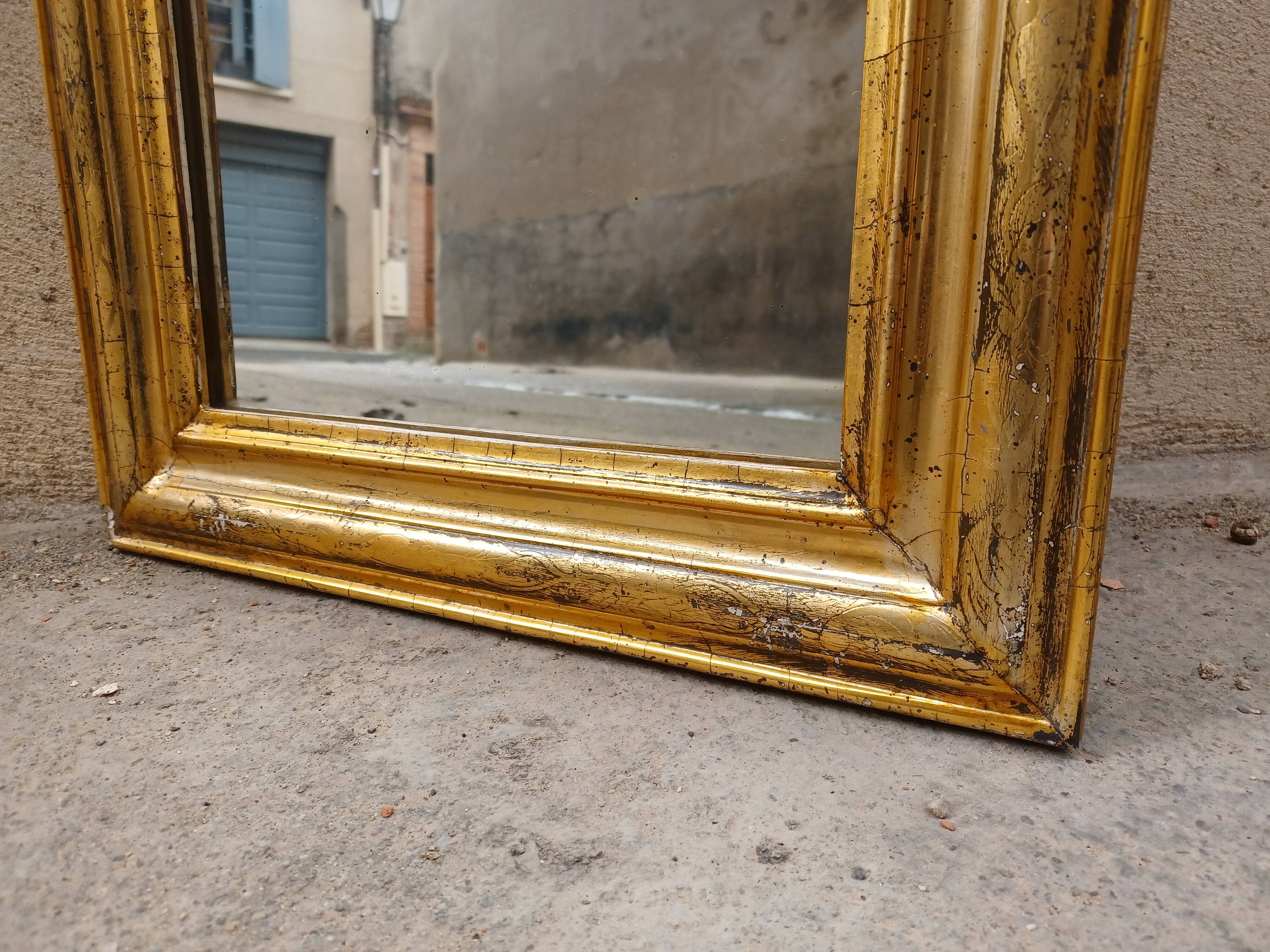 Louis philippe mirror, gilded wood