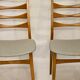 Set of 4 Scandinavian chairs year 50-60 restored anti-stain fabric gray cloud.