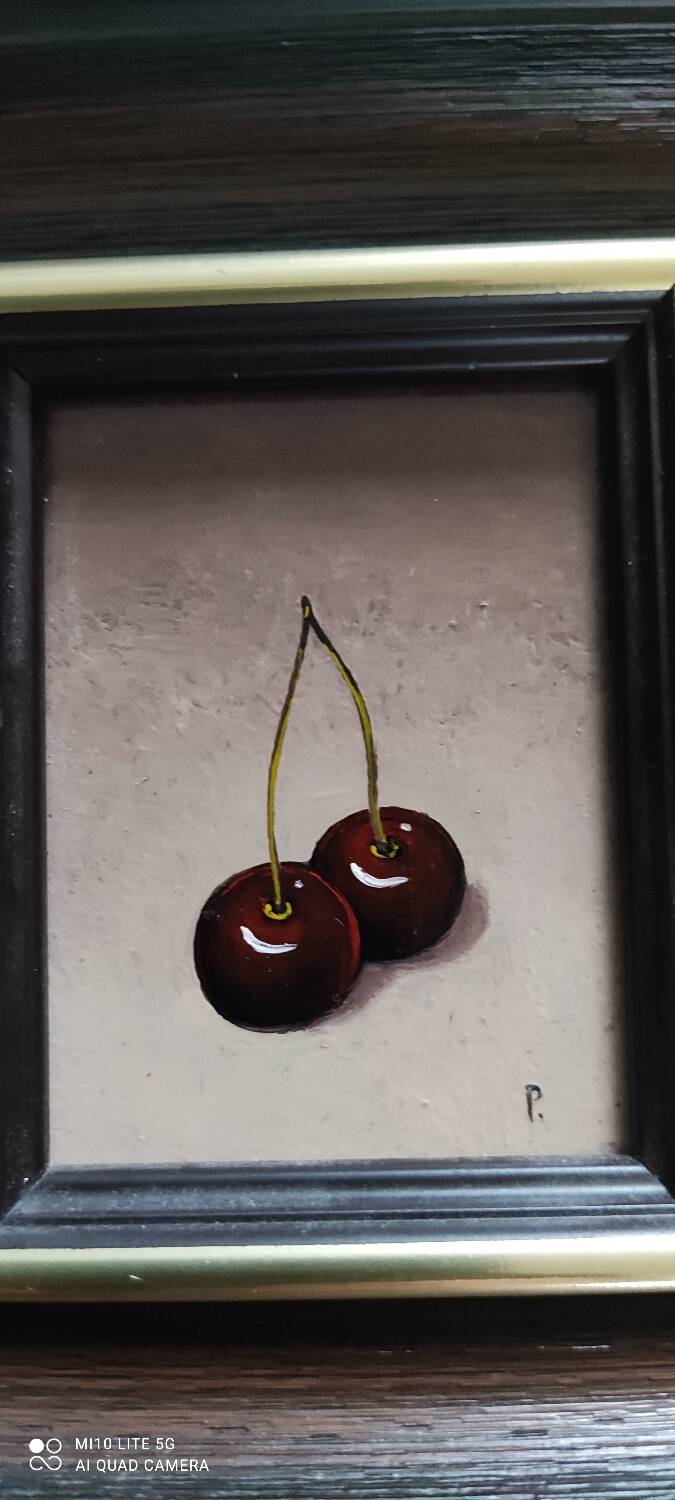 Miniature still life "cherries"