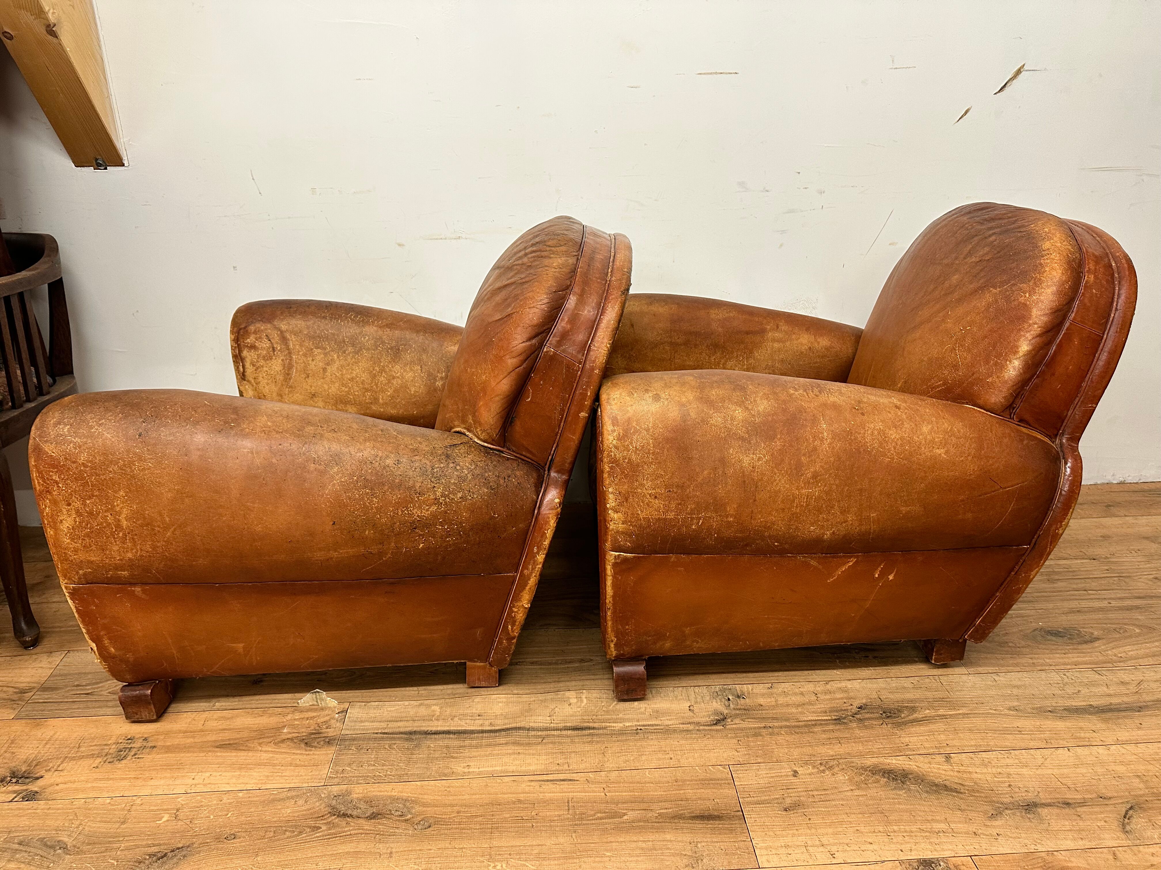 Pair of club chairs