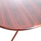 Table à manger vintage ovale extensible en palissandre des années 1960