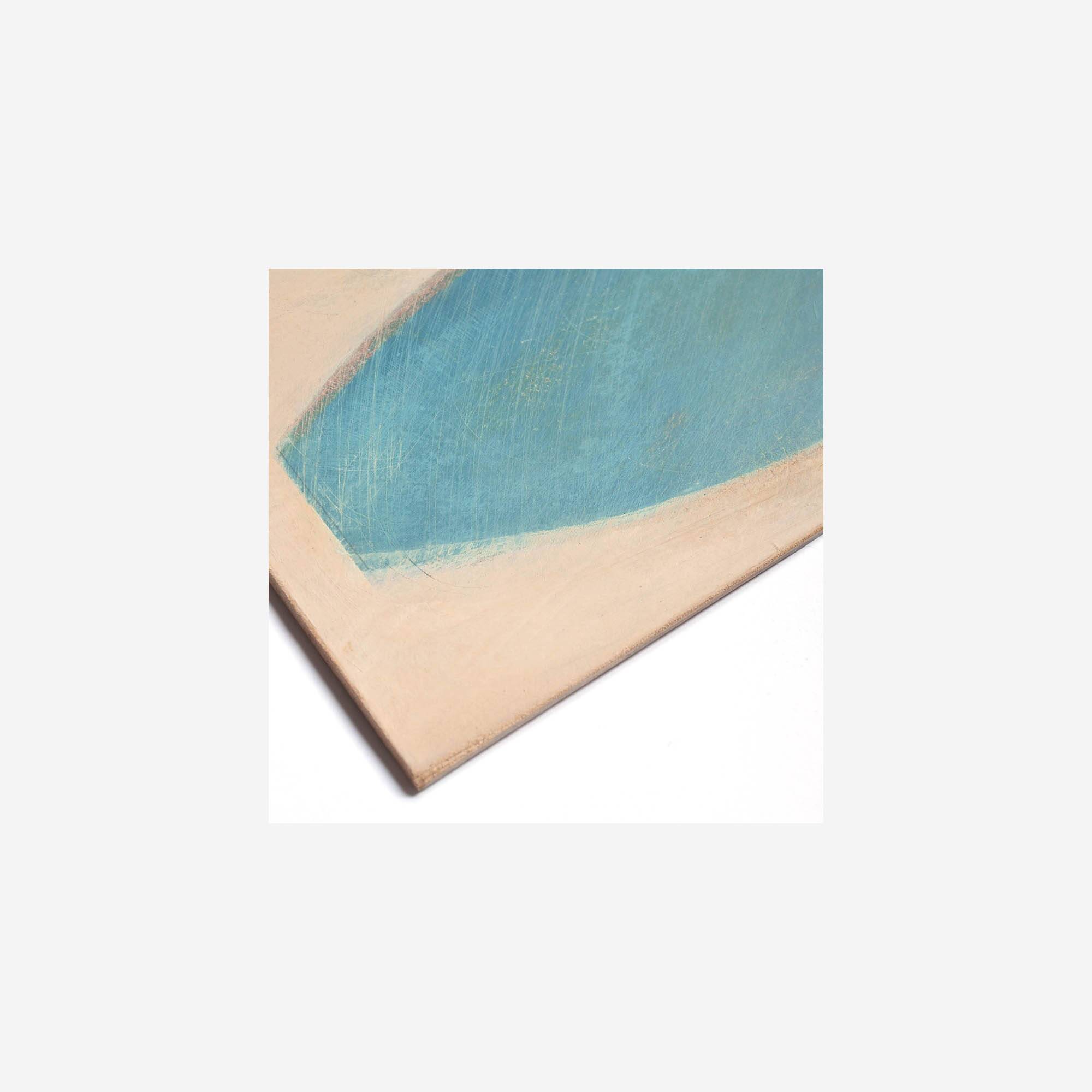 Abstract painting on wood panel signed Eawy