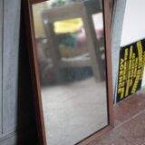 Large vintage wooden mirror, wall mirror, wall mirror, Scandinavian style