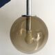 Vintage smoked glass pendant light from the 70s