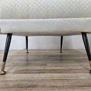 Italian armchairs from the 1950s in cream fabric with iron legs.