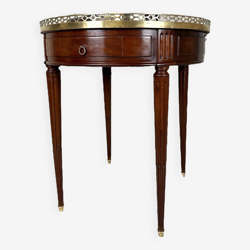 Table bouillotte de style Louis XVI en acajou | Selency