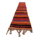 Old Turkish narrow Kilim Runner 280x54 cm shabby chic, vintage kelim