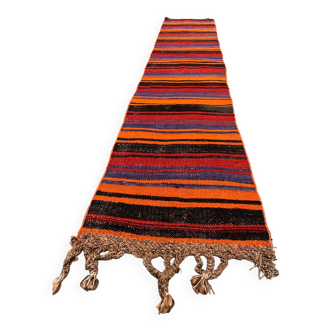 Old Turkish narrow Kilim Runner 280x54 cm shabby chic, vintage kelim