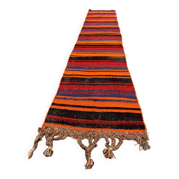 Old Turkish narrow Kilim Runner 280x54 cm shabby chic, vintage kelim