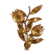 Wall light flower-shape in golden metal Hans Kogl