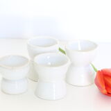 Set of 4 white ceramic shells, vintage