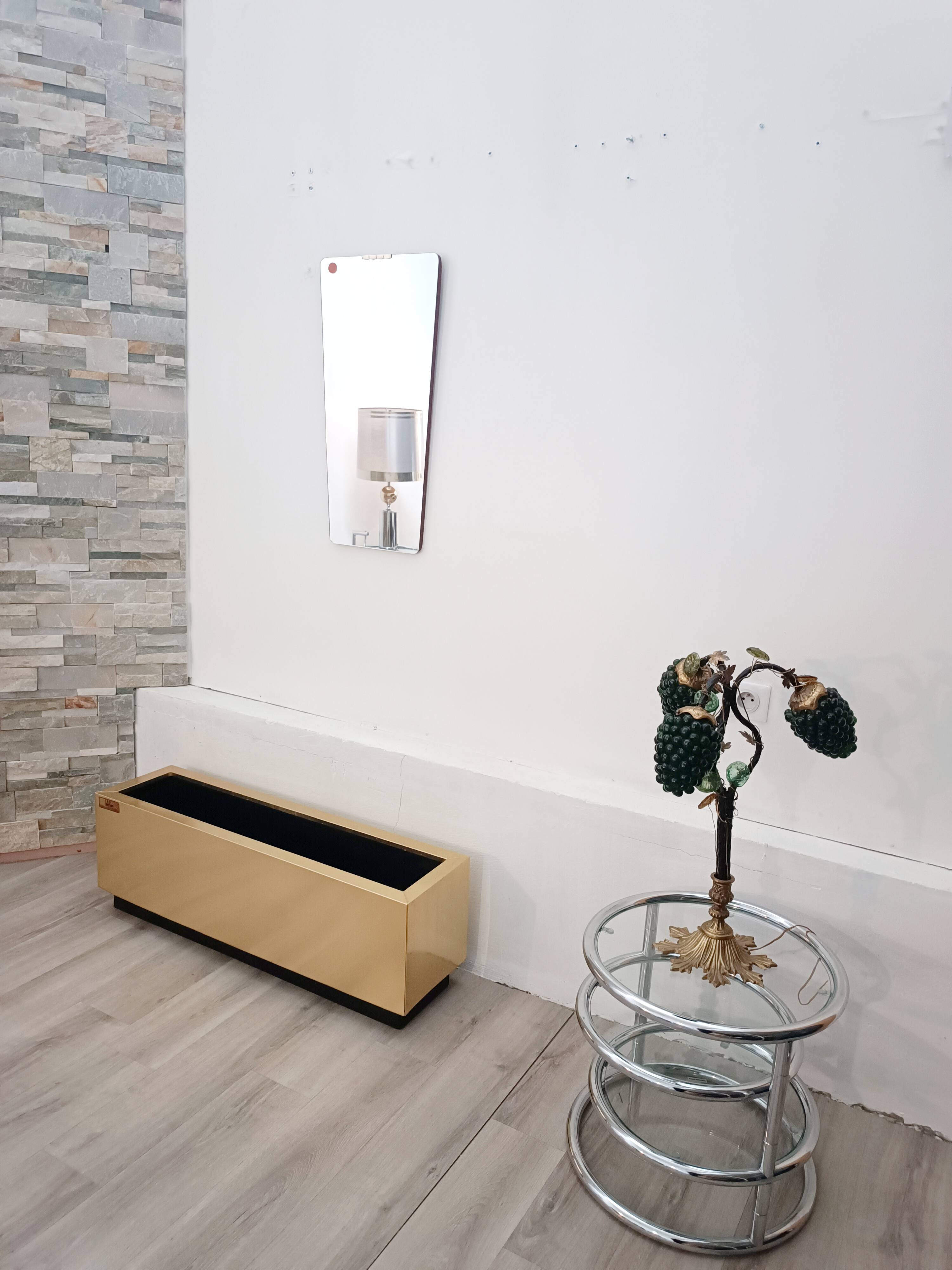 Trapezoidal mirror by Fratelli Fanzago 1960s