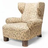 Art Deco wingback armchair, Europe, 1930s