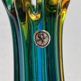 Italian Sommerso vase in Murano glass attributed to Flavio Poli for Seguso, 1970s.