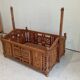 Solid teak carved swing cradle