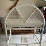 Coiffeuse en rotin blanc