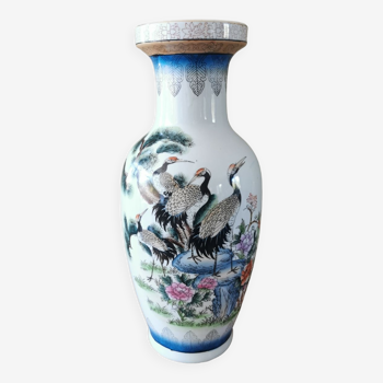 Vintage ceramic vase Asian decor