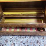Armoire en ronce de noyer, 2 portes, 2 tiroirs