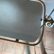 Miroir Regency vintage laiton doré Space age