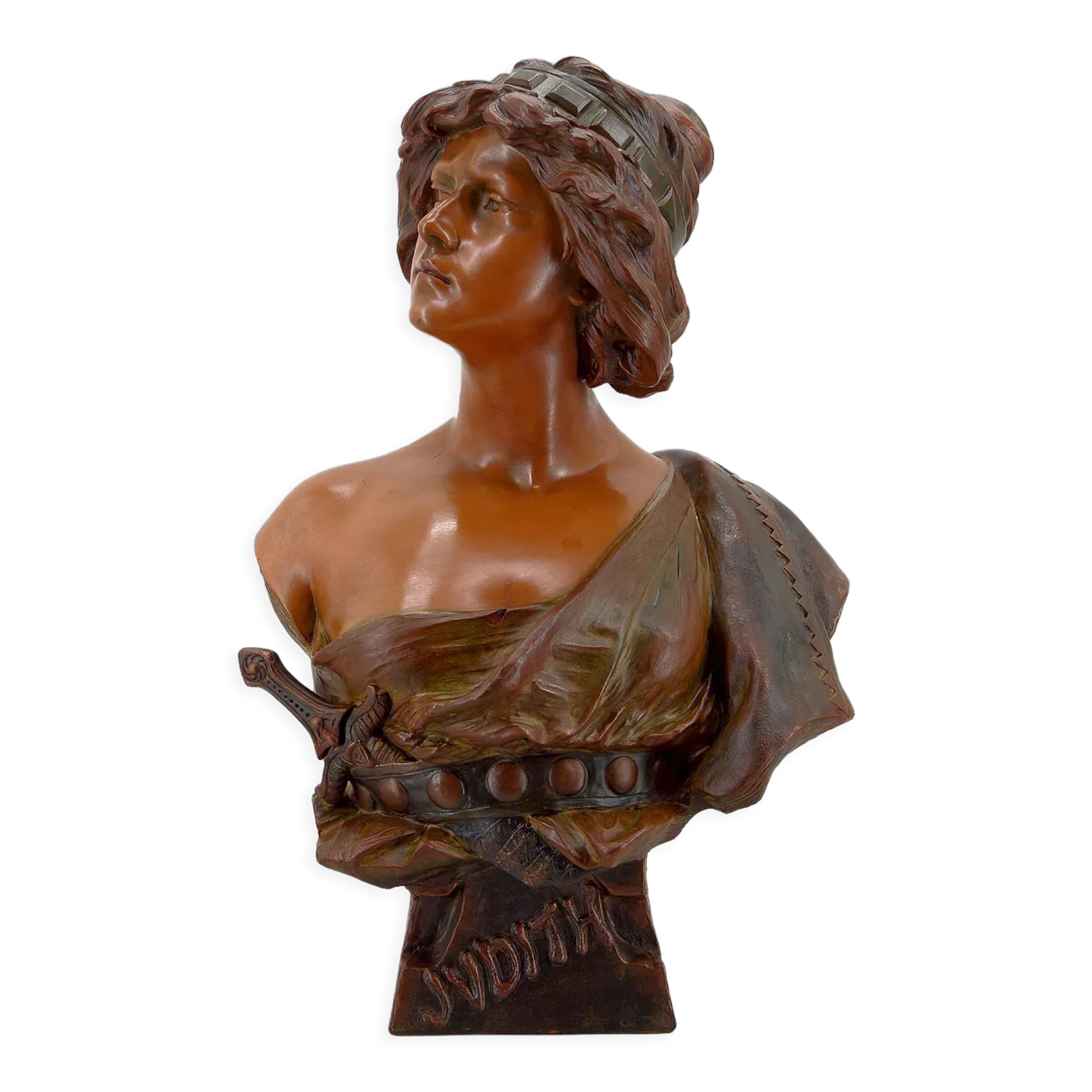 Terracotta bust of Judith by Ricardo Aurilli, circa 1900-1910