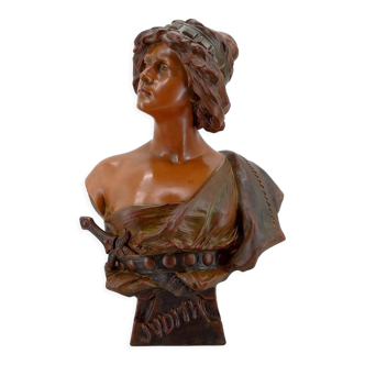 Buste de Judith en terre cuite par Ricardo Aurilli, circa 1900-1910