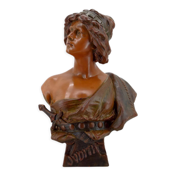 Buste de Judith en terre cuite par Ricardo Aurilli, circa 1900-1910