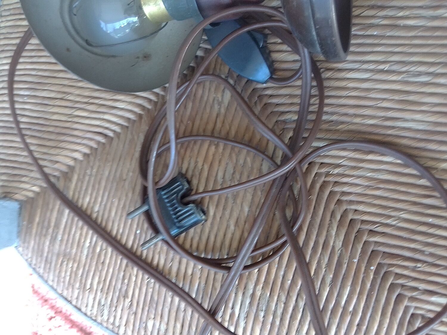 Bedside lamp copper and wood