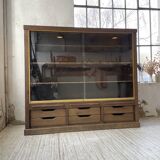 XXL oak display cabinet